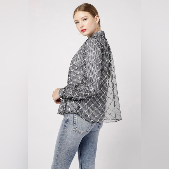 Sandy Liang Toney Top in Sailor Mercury - Picture 7 of 16